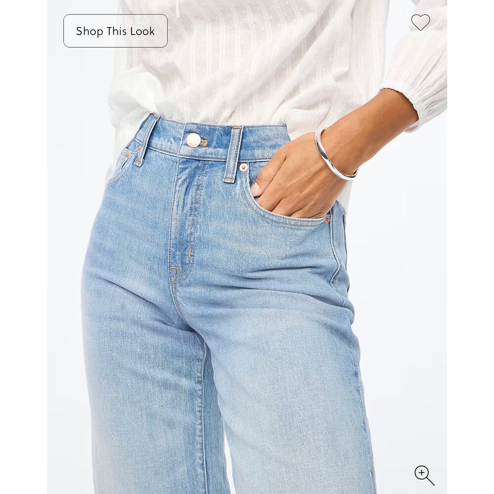 J. Crew Wide-leg Cropped Jean in All-day Stretch Size 30 - Picture 2 of 9